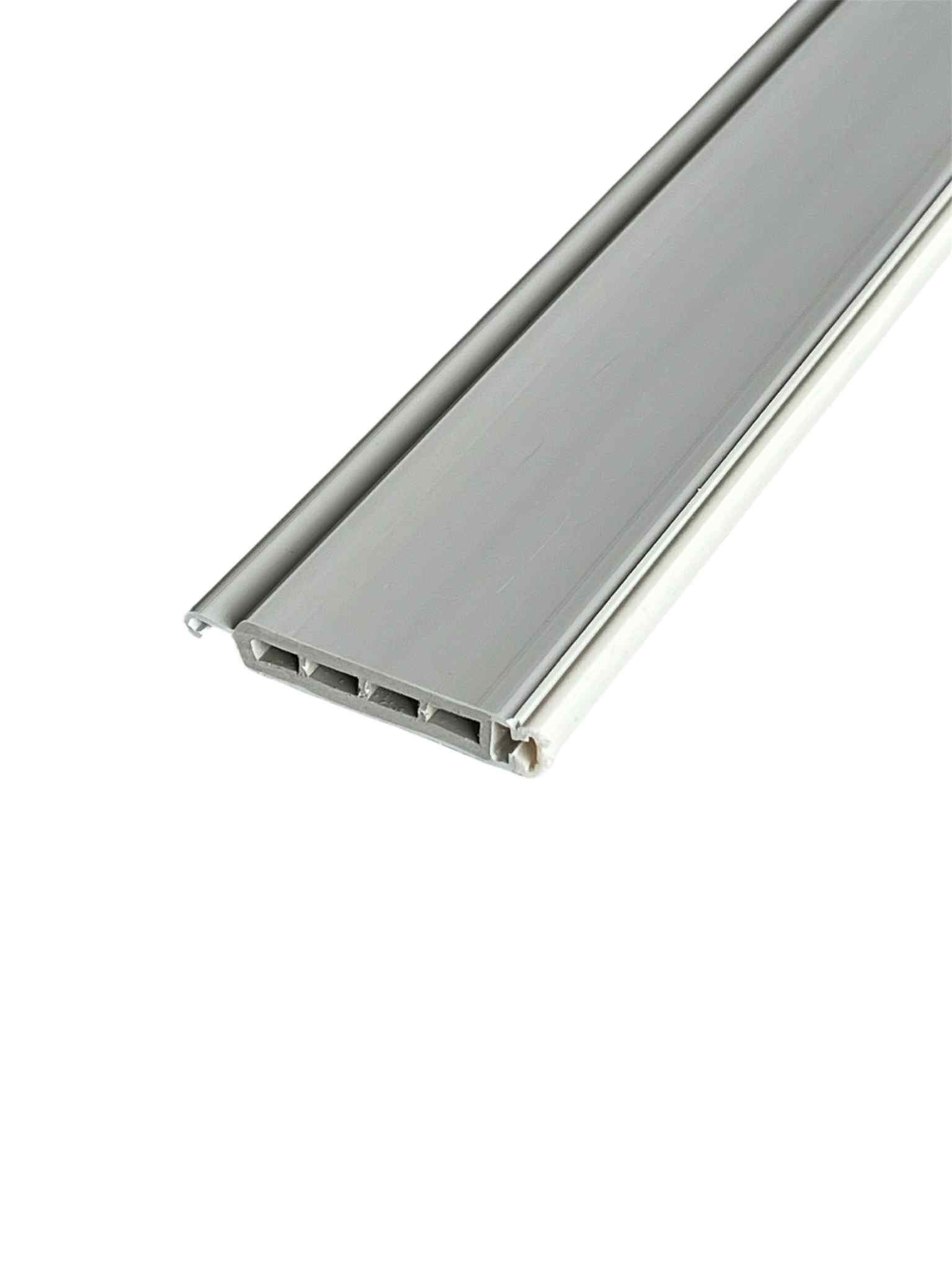 Műanyag gumis záróléc fehér színben